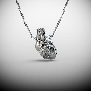 Herz Medaillon Anhänger druckbar Silber Gold Schmuck Diamant Ringe Juwel Halskette Liebe Mode 3d print model - Mito3D