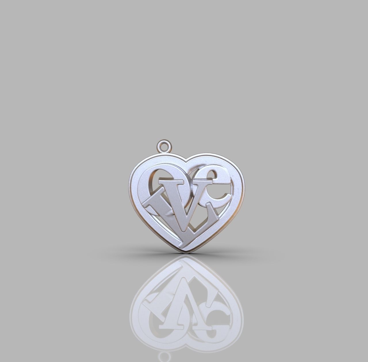 corazón de amor oro la plata el romance imprimible colgante regalo cumpleaños día san valentín sterling todos celebración cupido joyería colgantes 3D print model - Mito3D