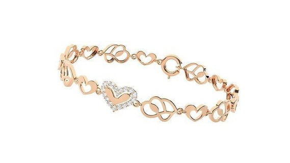 cœur l'amour Valentin haute bijoux diamant bracelet 3dm stl chaîne lourd unisexe imprimable bijou mariage luxe bracelets cubain italien 3d print model - Mito3D