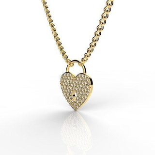 heart pave pendant jewelry gold silver printable jewel jewellery gem necklace diamond free awesome easy gratis joyeria 3d imprimible impresion fashion cute necklaces 3d print model - Mito3D