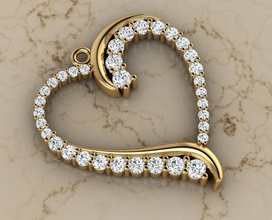 heart pave pendant jewelry jewelry luxury gem shining silver brilliant woman girl fashion uniq pave pendants