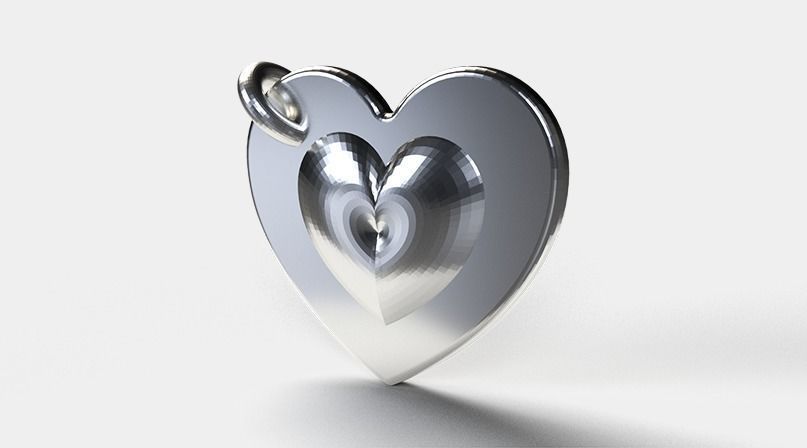 kalp kolye anahtarlık aşk takı yazdır moda sanat modeller 3D print model - Mito3D