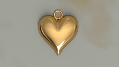 herz anhänger gold silber schmuck druckbar juwel frau mode halskette 3d print model - Mito3D