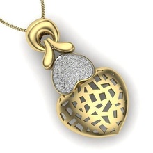 heart pendant mix size design necklace diamond chain jewelry women female channel valentine luxury gold dainty vintage antique pendants 3d print model - Mito3D