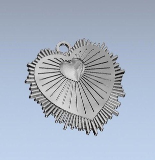 heart pendant ornate art religion traditional design jewelry pendants 3d print model - Mito3D