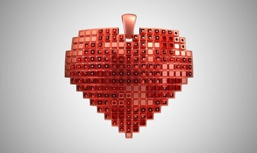 kalp kolye takı bulmaca tetris engeller bilgisayar pacman aksesuarlar bilezik klasik toplama kol düğmesi küpe zerafet zarif moda hediye glamour mücevher lüks 3d print model - Mito3D