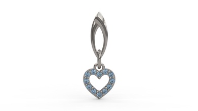 kalp kolye 102 altın mücevher takı gümüş yazdırılabilir elmas kadın moda düğün solitaire safir yakut aşk sevgili 3d print model - Mito3D
