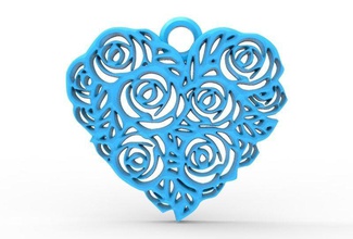 heart pendant 10 keychain love valentine jewelry print fashion art pendants 3d print model - Mito3D