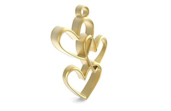 heart pendant 15 love jewelry valentine art fasahion silver printable cupid pendants 3d print model - Mito3D
