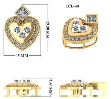 Herz Anhänger 3dm Detail Schmuck druckbar Diamant Gold Silber Hochzeit Juwel Sterling Weiß brillant Platin wertvoll Halskette 3d print model - Mito3D