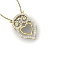 heart pendant 3dm render necklace jewellery diamond silver gold jewelry sterling white brilliant printable gem jewel pendants brillant love apparel ruby 3d print model - Mito3D