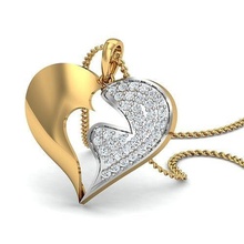 kalp kolye 3dm stl fbx obj vermek detaylar mücevher elmas gümüş altın takı sterlin beyaz parlak yazdırılabilir Aşk 3d print model - Mito3D