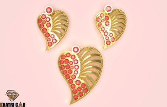 coeur pendentif en perles bijoux 3d de modèle la mode beauté l'habillement stl imprimable d'impression cœur les or d'argent des indiens collier l'amour pendentifs 3d print model - Mito3D