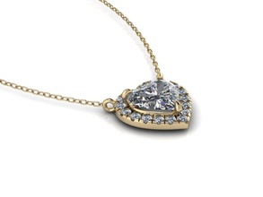 heart pendant jewelry 2 adornment locket platinum gem chain shining necklace accessory human silver brilliant valentine gold diamond ring brillant love rings 3d print model - Mito3D
