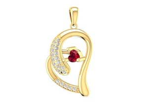 heart pendant women 23 jewelry fashion accessories gold diamond man men woman unisex design pendants 3d print model - Mito3D