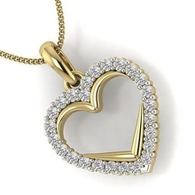 heart pendant women ring jewelry platinum precious shining luxury gold gem silver brilliant diamond fashion beauty sapphire rings necklace apparel pendants 3d print model - Mito3D