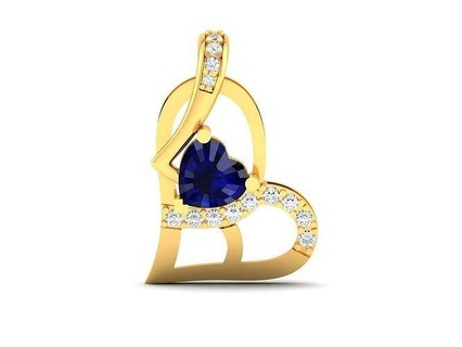 heart pendants 3dm stl obj fbx render details north star sapphire necklace 3d jewelry pendant engravable women delicate ruby diamond usa canada united europe france 3d print model - Mito3D