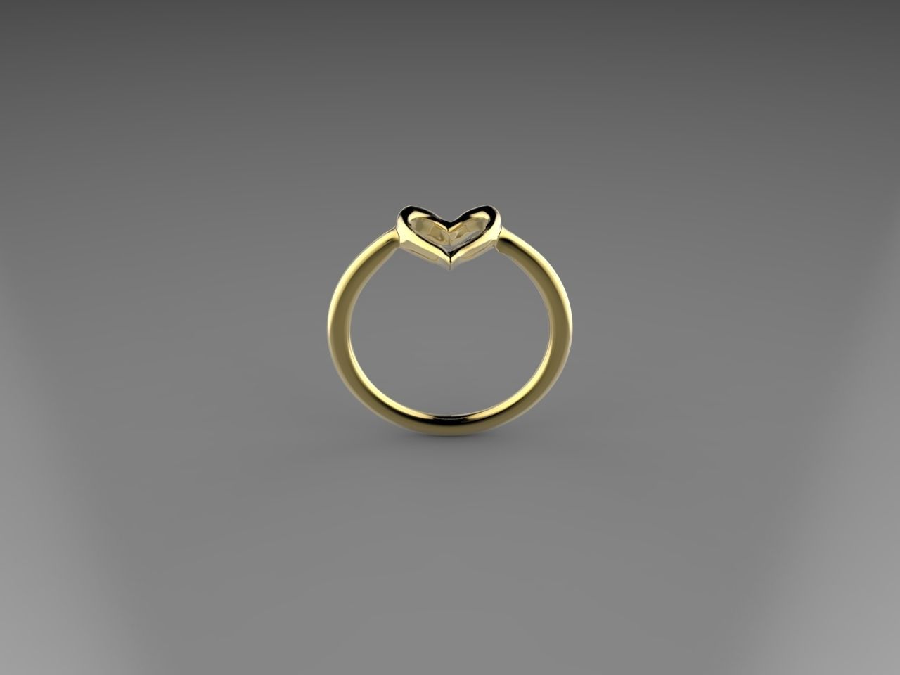 Herz-ring Schmuck ring Ringe Hochzeit engagement gold 3D print model - Mito3D