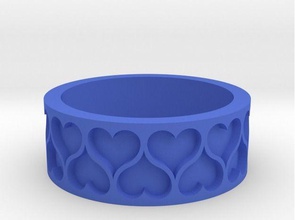 corazón anillo la joyería amor día de san valentín 3d impresión los anillos 3d print model - Mito3D