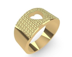cuore squillare gioielleria oro stampabile moda platino Fidanzamento nozze gemma sterlina diamante argento gioiello anelli 3d print model - Mito3D