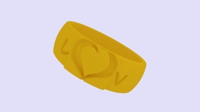 Herz Ring Schmuck Mode Gold Ringe 3d print model - Mito3D