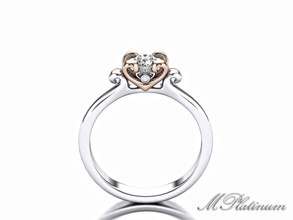 yüzük kalp takı elmas nişan değerli taş düğün mücevher parlak 3d print model - Mito3D