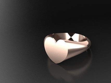 cuore squillare gioielleria nozze amore argento oro rosa anelli 3d print model - Mito3D