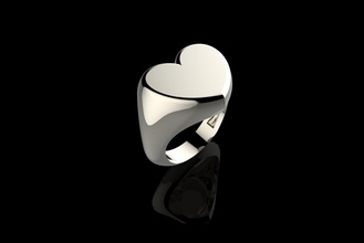 heart ring a gold valentine valentines love teenager fashion beautiful elegant 3d model cnc cad cam jewellery classic rings jewelry 3d print model - Mito3D