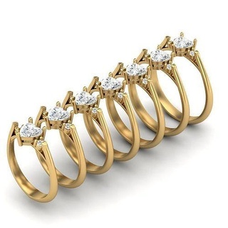 corazón anillo impresión modelo joyería joya humano plata imprimible amor oro valantine anillos 3d print model - Mito3D