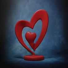 heart sculpture - stl valentine love day cupid romance couple gift birthday 3d printing art blender sculptures 3d print model - Mito3D