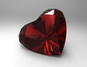 kalp şeklinde mücevher takı taş gem ruby elmas parlak standart şekil stp lüks değerli Safir Sole yüzük altın Gümüş yazdırılabilir aşk diğer 3d print model - Mito3D