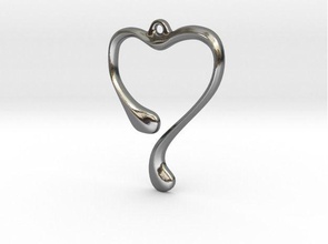 en forme de coeur pendentif bijoux cœur l'amour pendentifs 3d 3dprint cadeau forher le charme collier 3dmodel imprimable ornement 3d print model - Mito3D