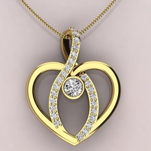 heart shape pendent center stone jewelry pendant locket necklace gold beautiful design ring engagament diamond cuffins vintage mens band women twist render pendants 3d print model - Mito3D