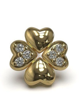 cuore forma perno orecchini gemma studi oro gioielleria argento diamante stampabile amore borchie donne prezioso orecchio 3d print model - Mito3D