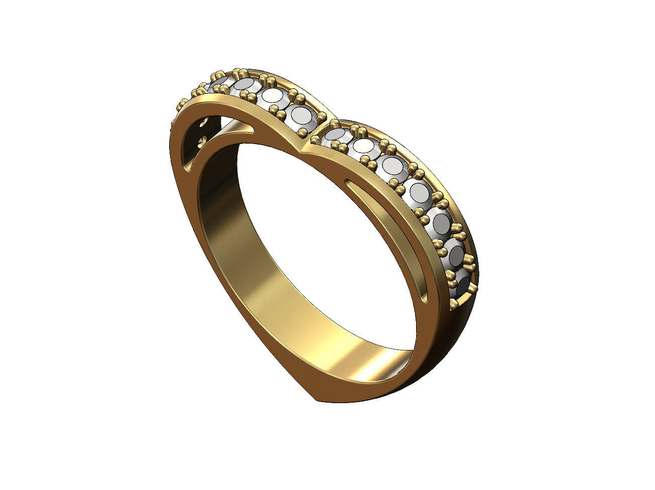kalp şekilli yüzük döşemek ayar omuz elmas yazdırılabilir düğün nişan mücevher altın takı lüks Aksesuarlar modern moda gümüş Şirin Aşk özel ısmarlama 3D print model - Mito3D