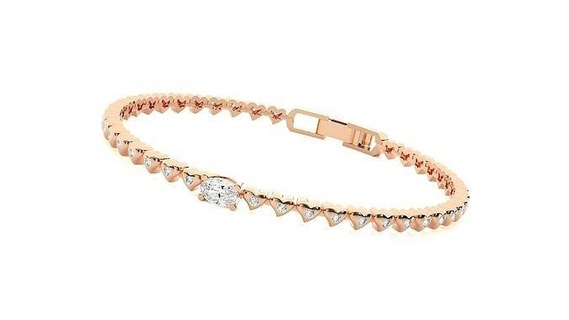cœur tennis bracelet haute bijoux diamant 3dm stl chaîne lourd unisexe imprimable bijou mariage luxe bracelets cubain italien 3d print model - Mito3D