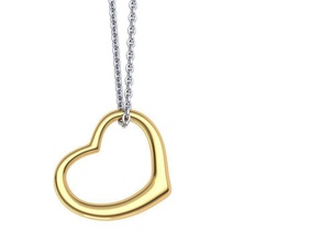 heart tiany pendant printable 3d model jewelry necklase braclete silver gold usa canada israel australia 3dprinting love pendants 3d print model - Mito3D