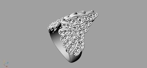 heart wing ring jewelry art platinum sterling silver gem brilliant diamond gold fashion beauty engagement earring sapphire brillant bracelet ruby design diamant rings covid 19 protection resources 3d print model - Mito3D