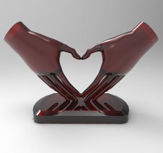 mani cuore statua san valentino mano stampabile stampa 3dprint domestico utensili fbx arte sculture stampa 3d pronto 3d print model - Mito3D
