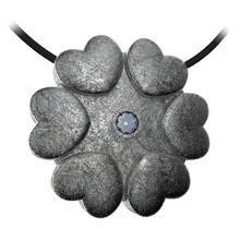 hearts diamond pendant jewelry rhino obj step stl igs cad printable necklace design 3d white gold sterling silver fashion pendants 3d print model - Mito3D