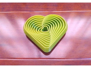 hearts fidget shape design heart heartshape toy plastic celebration art gift bemyvalentine games toys 3d print model - Mito3D
