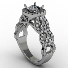 Herz-Schaft Verlobungsring Schmuck Mode gold bedruckbar ist engagement ring Diamant-ring Ringe 3d print model - Mito3D