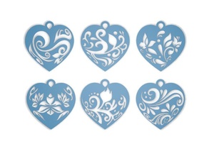 hearts heart shaped pendants dolphin owl baby yoda deer art signs logos 3d print model - Mito3D