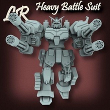 heavy battle suit guns robot war mecha tabletop dakka 2pi gundam armor games toys game accessories 3d print model - Mito3D