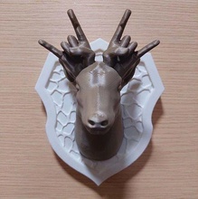 pesado metal ciervo trofeo hogar casa decoración señal cuerno manos regalo idea 3d print model - Mito3D