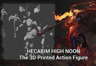hecarim articulated action figure league legends leagueoflegends game pcgame jungle hecario highnoonhecarim lux ezreal garen zed printable miniature high noon velho oeste skin games toys 3d print model - Mito3D