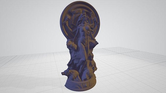 hecate hekate Göttin stl v3 Statue niedrig poly 3d Modell Nymphe Kunst Skulpturen 3d print model - Mito3D