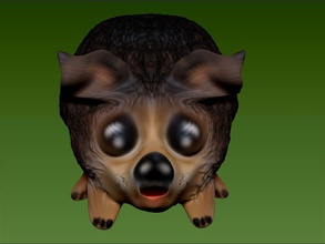 kirpi hayvan büyük gözler polecat ağızlık oyunlar oyuncaklar 3d print model - Mito3D