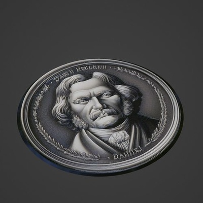 hegel medallion necklace pendant medal locket historical historic scientist science philosopher einstein voltaire newton jewelry brooches 3d print model - Mito3D