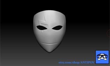 hey koyu siyah maske stl obj 3d yazdır anime 3dprint kostüm oyunu kendin yap zanaat abs pla hobi 3d print model - Mito3D
